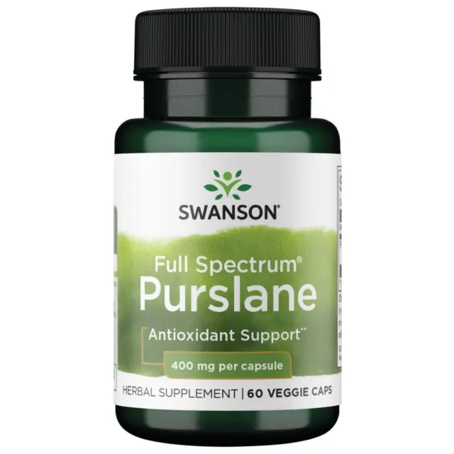 Swanson Espectro Completo Verdolaga 400mg 60 Vegetal Cápsulas, Antioxidante Para