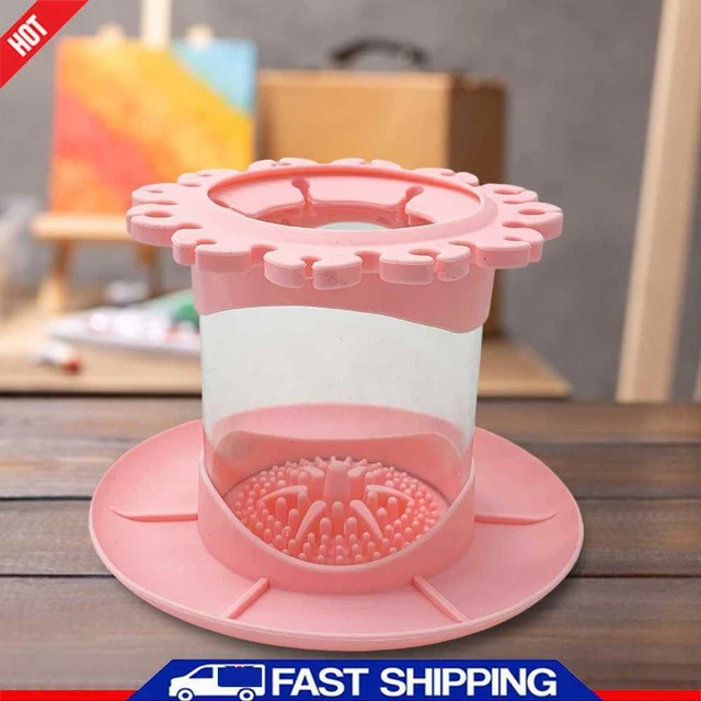 Farbpinselreiniger Spülbecher Wascheimer Tasse Malpinsel Reiniger (Pink)