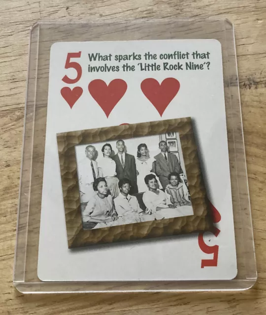 Little Rock Nine Civil Rights School Desegregation Flickback 1957 Playing Card