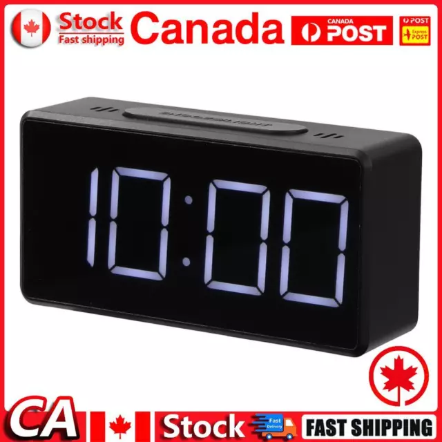 LED Digital Alarm Clock with USB Port Snooze Table Electronic Clock (Black) CA