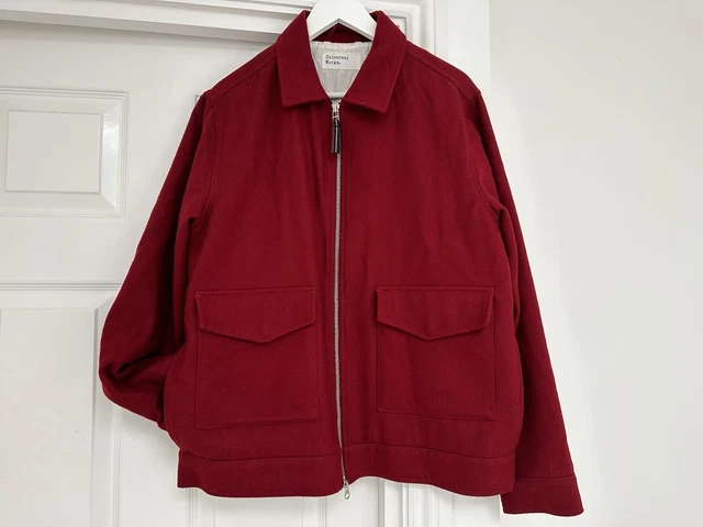 ￼NEW WOT Universal Works Red Wool Zip ￼Up Jacket Size L