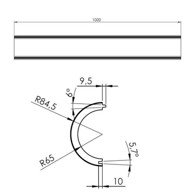 Rohrisolierung 125mm Rohrisolation Dämmung Lüftungsrohr Abluft 1m lang EPS 2010 2