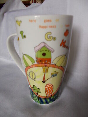 BRANDANI grande tazza mug Collezione HAPPINESS HOME DECORO NAIF New Bone China 