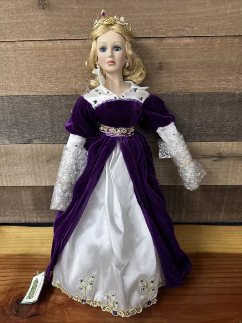 HERITAGE SIGNATURE COLLECTION PORCELAIN DOLL Princess Grace In Purple