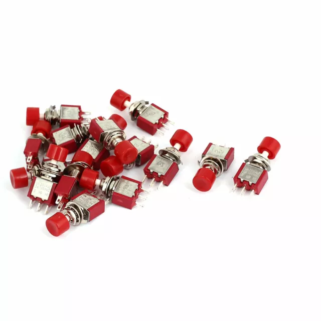 AC 120V 5A/ AC 250V 2A 2 Positions SPDT Momentary Mini Push Button Switch 15Pcs