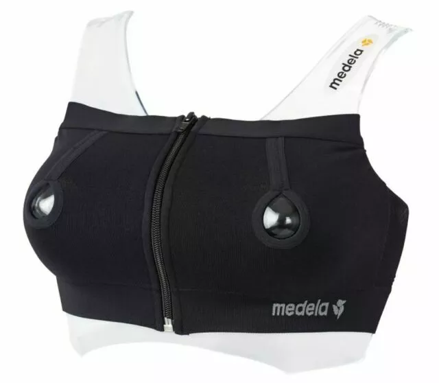 Medela Easy Expression Hands Free Pumping Bra - Black Medium
