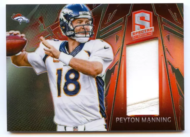 Peyton Manning 2013 Spectra Red Prizm Refractor Broncos Jersey /25 *Game-Used*