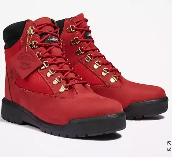 TIMBERLAND MEN'S WATERPROOF Boots Dark Red Nubuck Size 11 Primaloft ...