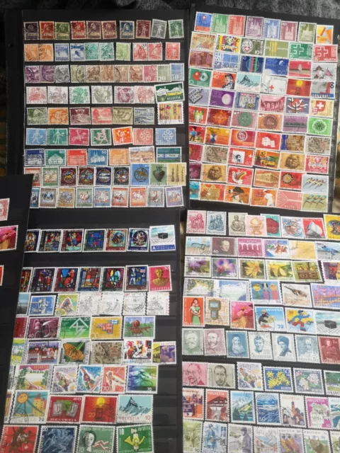 timbre SUISSE lot DE + de 260 TIMBRES DIFFÉRENTS  OBLITÉRÉS toute époque