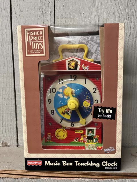 2007 Fisher Price 990 Music Box Teaching Clock in Box NEW AND RARE