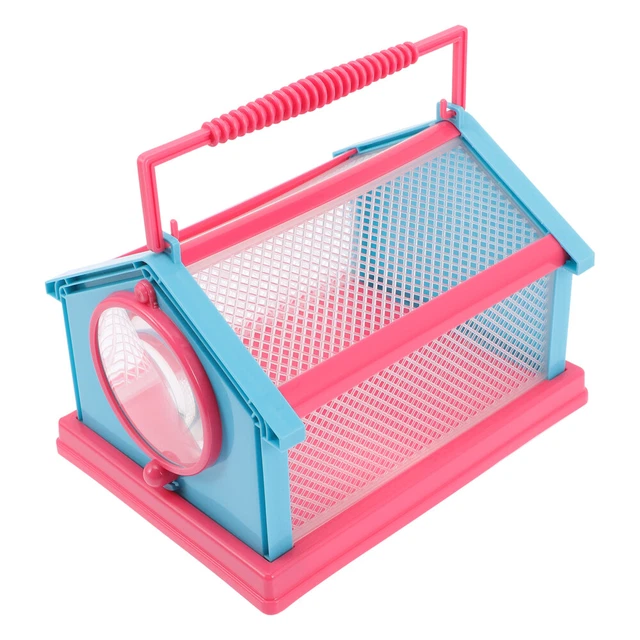 CONTENITORI IN VETRO per osservazione insetti gabbia terrario suite giocattoli bambini EUR 15,45