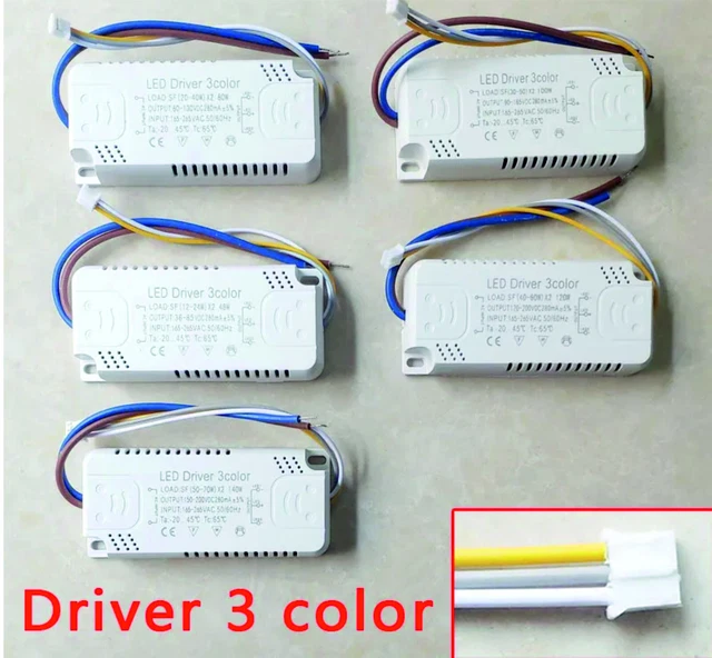 LED DRIVER 3 colori alimentatore trasformatore per lampada e luce da ...