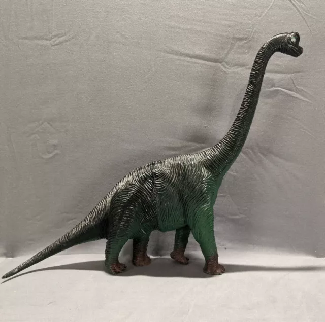 Brachiosaurus Dinosaur 1980s Vintage Larami Action Figure Green Red EUC