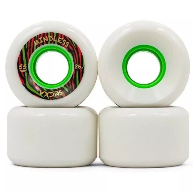 Mindless Sucka 55mm 86a Clouds Skateboard Wheels - 2 SETS - one set opened