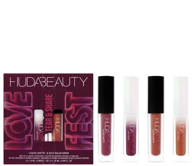 Huda Beauty LOVEFEST Tear & Share Lip Quad 7.4ml