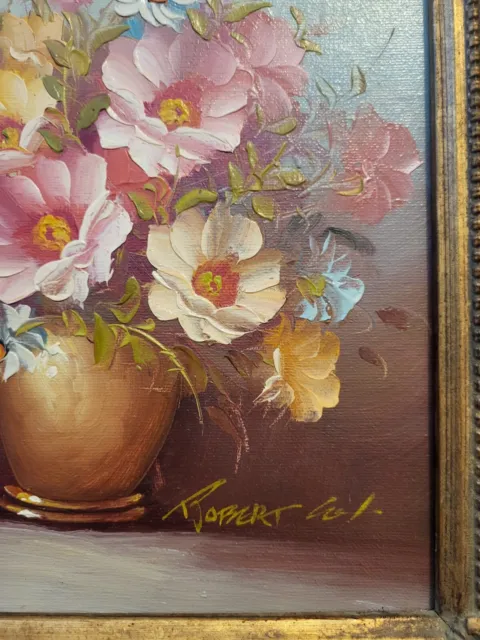 Robert Cox Still Life Floral Oil Painting Original