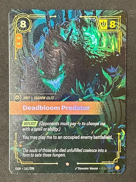 RIFTBOUND LEAGUE OF Legends Origins Deadbloom Predator Epic Foil # 161/ ...