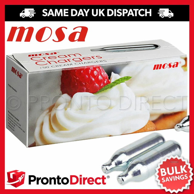MOSA CREAM CHARGERS 8g Whipped Canisters Whipper Charger Whip Gas
