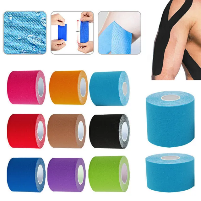 Kinesiology Tape Athletic Muscle Support Sport Elastic Physio Therapeutic Roll