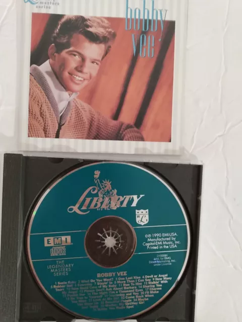 VEE, BOBBY VEE:Legendary Master Series- CD RESTORED 2 LIKE NEW SANITIZED SHIP24