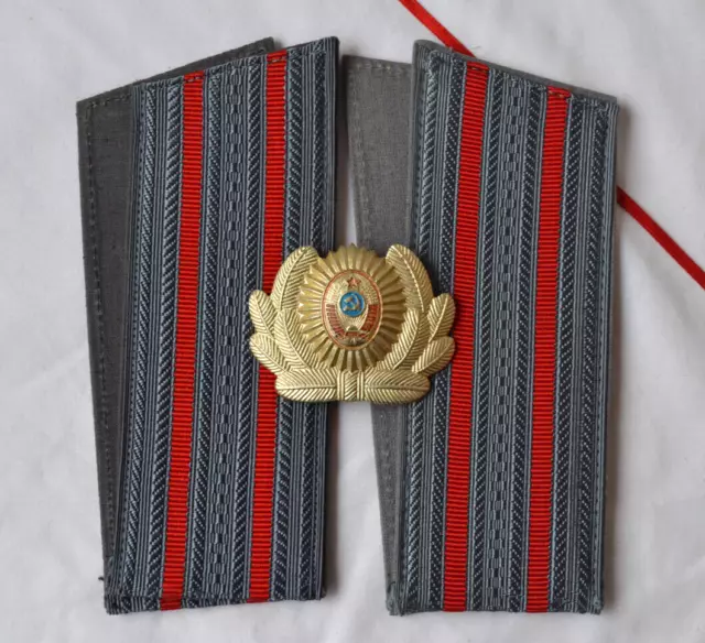 Soviet Police Shoulder strap Boards Cockade vintage USSR MVD militia uniform lot