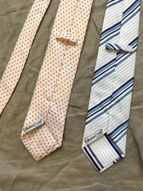 Cravate ANDREA CIPO 100% Soie - Rayures Bleu/vert/azzurro - Occasion élégante