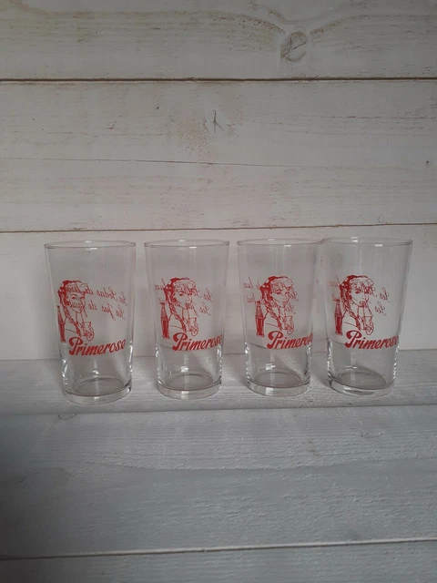 Série 16 verres anciens pied bleu cobalt Art Déco