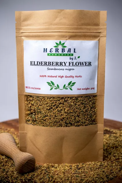 Elderberry Flower Elder Tea Dried Herb /Sambucus nigra/bez czarny kwiaty 50/100g