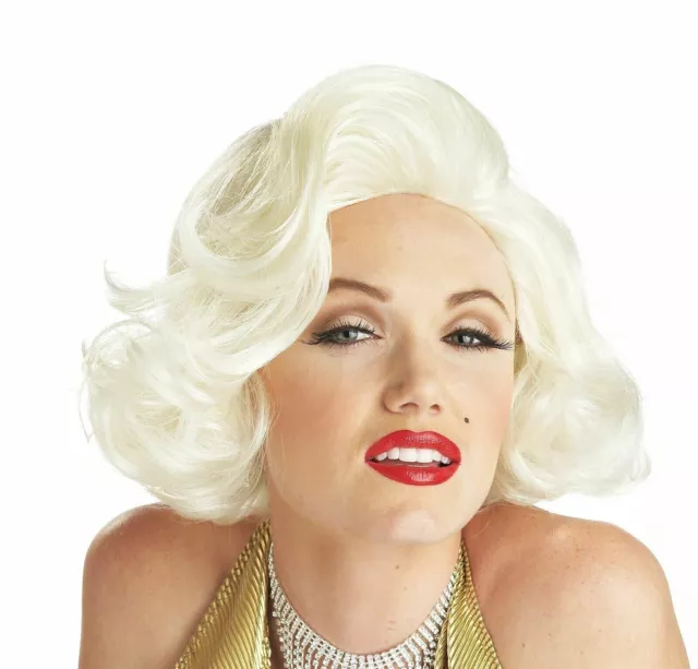 Sexy Marilyn Monroe Wig Adult Iconic Bombshell Wavy Platinum Blonde 70468 NEW