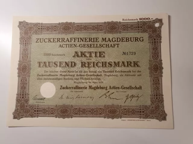 Zuckerraffinerie Magdeburg Aktiengesellschaft 1929