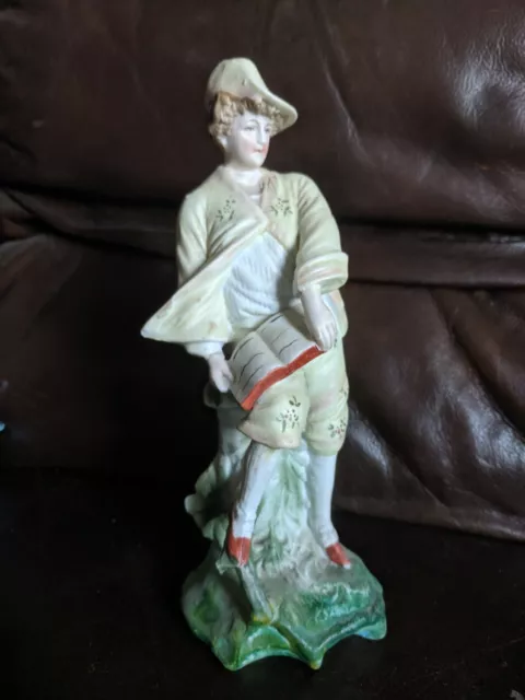 Antique German bisque  Conta & Boehme  figurine man with a book, 1880-1900