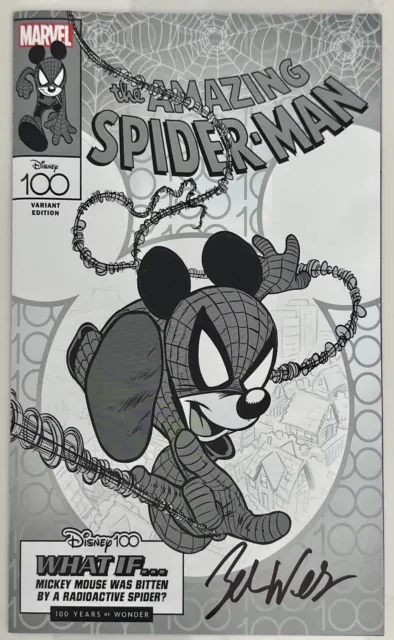 Amazing Spider-Man #35 B&W 1:100 Nm Disney What If... Variant Sig By Zeb Wells