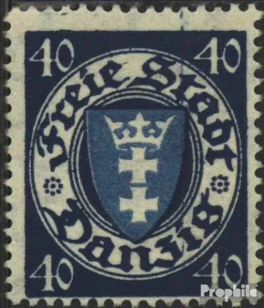 Gdansk 199x Un avec charnière 1924 Crest