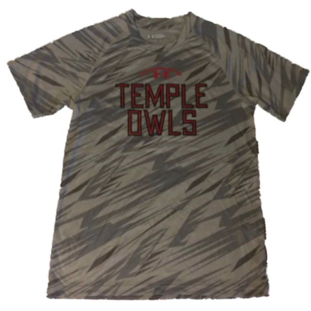Tempio Owls Under Armour Heatgear Ragazzi Grigio Modellato Ss Girocollo (M)