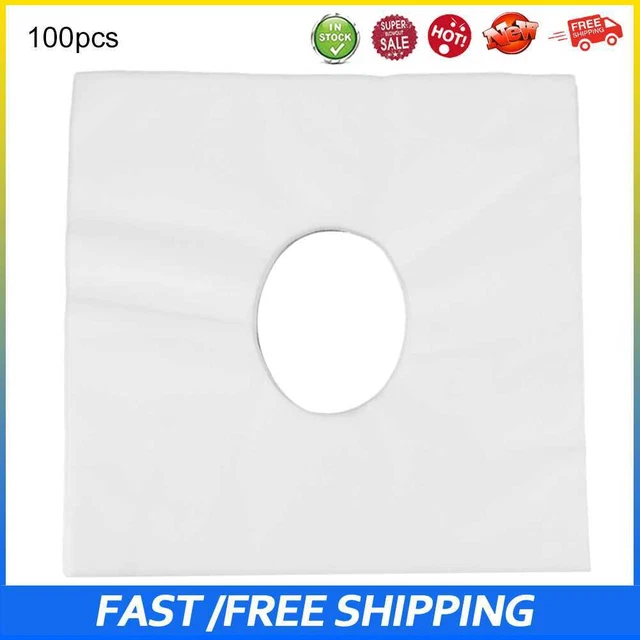 #b 100 piezas almohadilla facial desechable multicolor para mesas/sillas de masaje (blanco cuadrado
