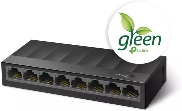 TP-Link LS1008G 8-Port Desktop Gigabit Ethernet Network Switch Plug and Play UK 2