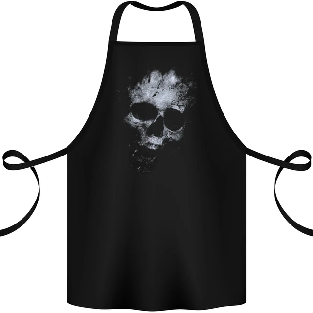 Freaky Skull Biker Gothic Cotton Apron 100% Organic