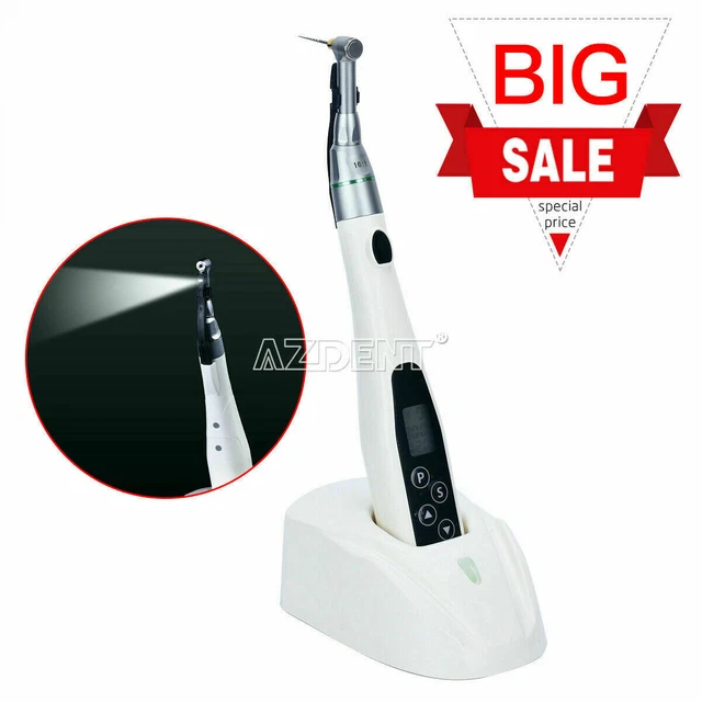 Dental Mini 16:1 Contra Angle LED Endo Motor Root Canal Treatment Wireless