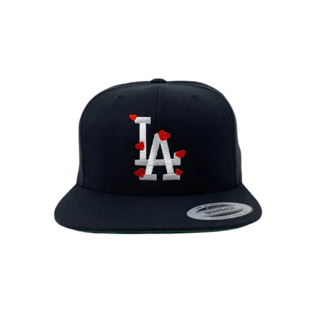 Los Angeles White LA Hearts Love Snapback Hat Cap