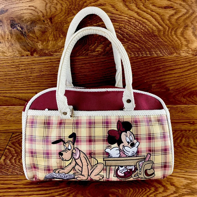 DISNEY STORE BAG Purse Minnie Mouse Laughing At Pluto Design Mickey