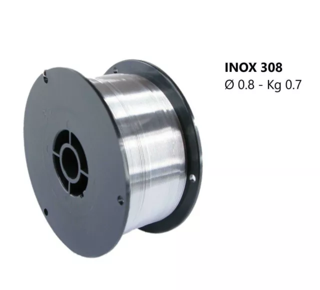 Filo acciaio INOX 308 LSI saldatura MIG diametro 0.8mm kg 0.7