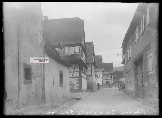 Voiture Peugeot, plaque verre, photo stéréo, négatif noir & blanc 6x13 cm - Collection