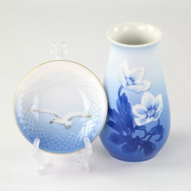 Bing & Grondahl, Vase + Coaster