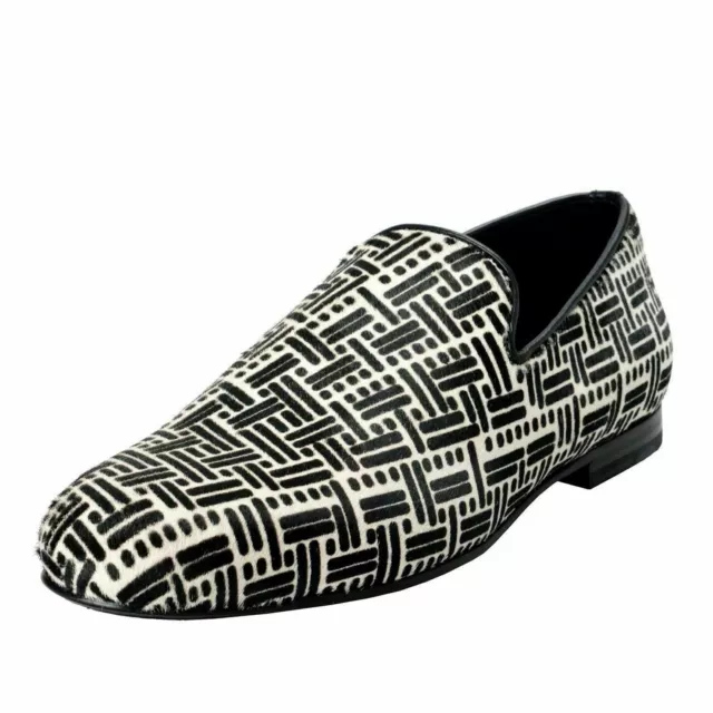 Jimmy Choo Sloane Men's Pony Hair Two Tones Loafers Slip On Shoes US 8 EU 40