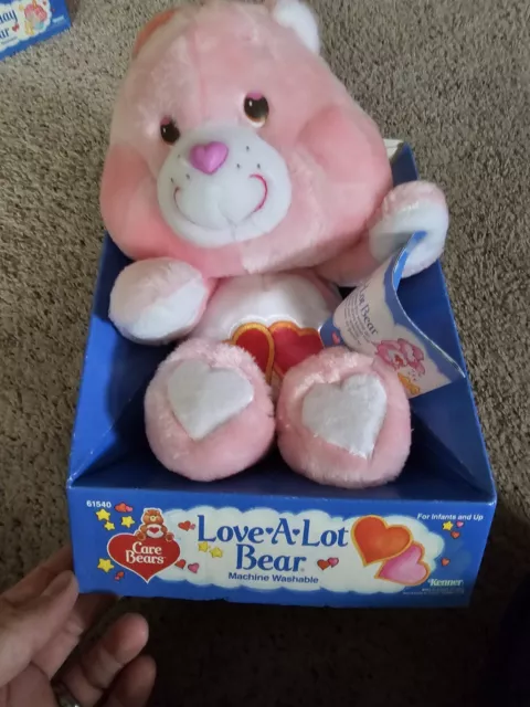 Vintage 1984 Kenner 13" Love-A-Lot Bear  Care Bears Original Box