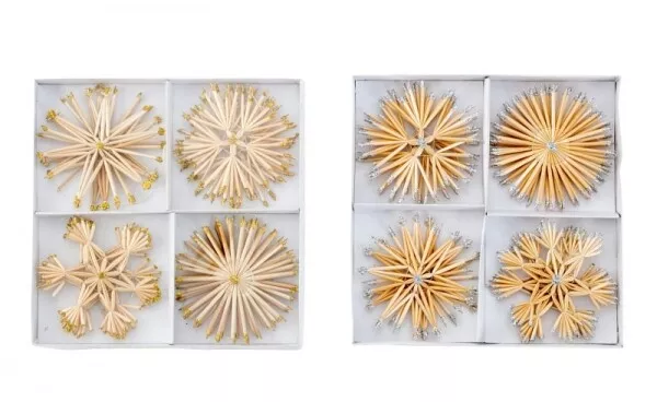 12 festlich Strohsterne Weihnachtsbaum Christbaumschmuck Weihnachten 10 cm -5896