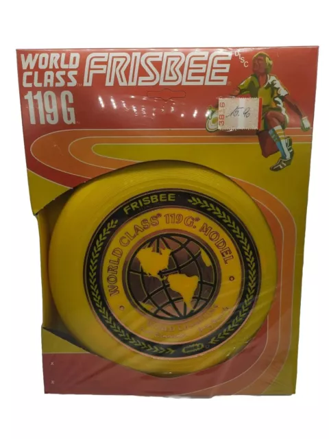 Original Vintage 70er WORLD CLASS FRISBEE 119 Gramm NEU & OVP | IFA | Gelb