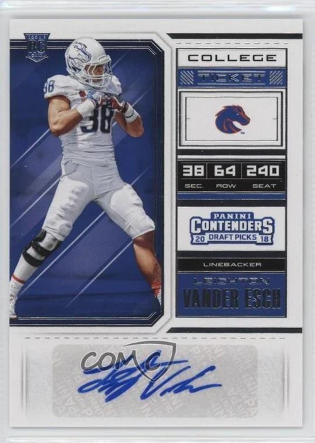 2018 Contenders Draft Picks College Ticket Leighton Vander Esch Rookie Auto RC