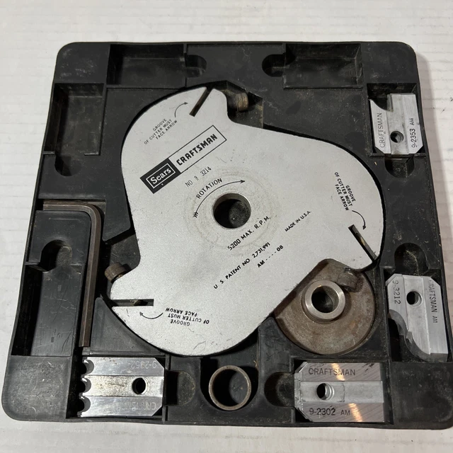 SEARS CRAFTSMAN TABLE/RADIAL Arm Saw Molding Head Set 93214 Cutters