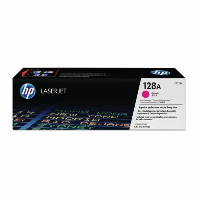 Genuine HP 128A Magenta Toner Cartridge CE323A LaserJet Pro CM1415 CP1525